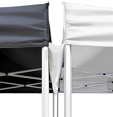 Partyzelt Regenrinne Weiß – Wasserdichte Kupplungsrinne für Faltzelt – 300 cm – Mit Befestigungsklappen – Geeignet für 3×3 m & 3×4,5 m Zelte