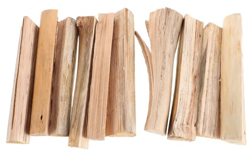 SUPVOX 10 Pezzi Tronchetti Legno da Ardere Essiccati per Forno a Legna e Barbecue Esterno, Facile Accensione e Multifunzione per Giardino e Stufa