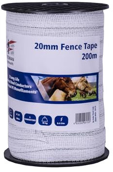 Fenceman Electric Fence White Tape 20mm x 200m