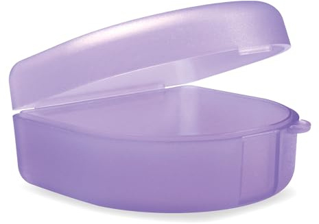 wellsamed KFO Schienenbox Standard, Lila, zum Aufbewahren von Zahnspangen, Zahnprothesen oder Zahnschienen