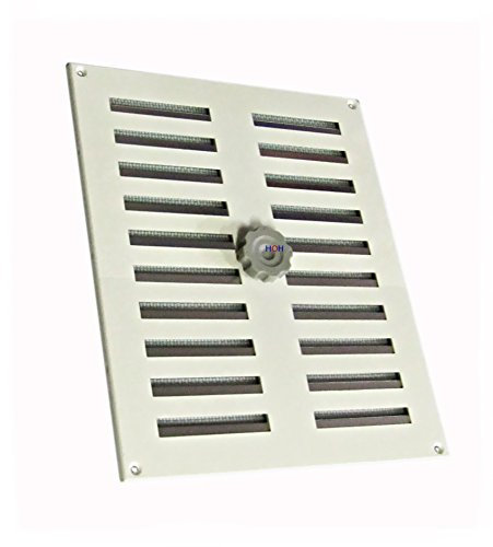 Lüftungsgitter LG 3025 SW Schiebegitter Alu Weiß PVD 300 x 250 Zuluft Abluftgitter