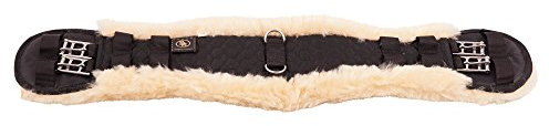 BR Lammfellkurzgurt Dressurgurt Sheepskin schwarz/schwarz 55cm