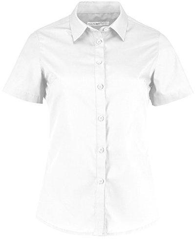 Kustom Kit Women's Poplin Shirt - White, Size 16