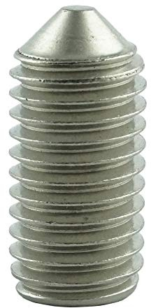 Eisenwaren2000 | M12 x 16 mm Gewindestift mit Innensechskant und Spitze (10 Stück) - Madenschrauben DIN 914 - ISO 4027 - Gewindeschrauben - Edelstahl A2 V2A - rostfrei