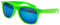 Ciffre EL-Sunprotect® Nerdbrille Brille Nerd Sonnenbrille Hornbrille Neon Grün Blau