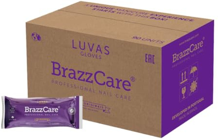 Carton 90 sachets BrazzCare BalbCare Gant Manucure Brésilienne inclus 1 Lime et Bâtonnet