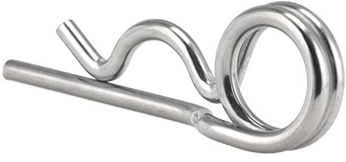 FASTON® Federstecker doppelt 4,0x64 mm ähnl. DIN 11024 Edelstahl A4 V4A (2 Stück) Federsplint Federvorstecker Stecksplint Splinte