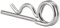 FASTON® Federstecker doppelt 4,0x64 mm ähnl. DIN 11024 Edelstahl A4 V4A (2 Stück) Federsplint Federvorstecker Stecksplint Splinte