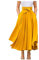Geagodelia Damen Faltenrock Elegant Vintage Retro Swing Maxi Langer A-line Pleated Rockabilly Rock für Damen Sommer(Gelb, L)
