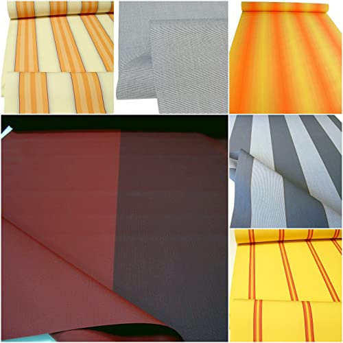 TOLKO Sonnenschutz Markisen-Stoffe für Terrassen-Überdachung Beschattung | mit UV-Schutz 50+ | Wasserdicht Extra Langlebig Kein Ausbleichen (Bordeaux Bicolor 150cm breit)