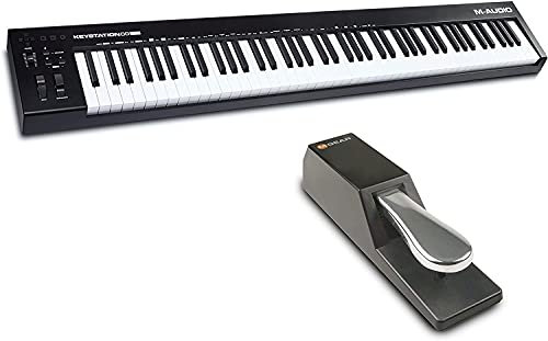 M-Audio Keystation 88 MK3 + Sustain Pedal Bundle - 88 Key MIDI Keyboard Controller + M-Audio SP-2 Universal Sustain Pedal