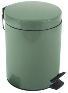 Spirella Kosmetikeimer Sydney Basil Grün Mülleimer Treteimer Abfalleimer-5 Liter – mit herausnehmbaren Inneneimer, Kunststoff, Green