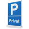 FLAGLY Premium Privat Parkplatzschild 30x20cm aus 3mm Alu Dibond inkl. Bohrungen MADE IN GERMANY - stabiles Hinweisschild/Warnschild, wetterfest & UV-beständig, Privatparkplatz Schild Alu