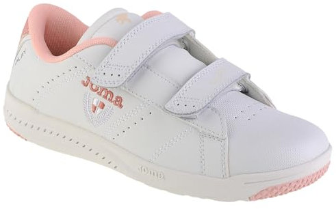 Joma Zapatilla Deportiva NIÑOS Play JR 2113 Blanco/Rosa con Doble Velcro Y Plantilla DE Piel WPLAYW2113V - 25
