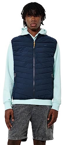 Kaporal - Doudoune bleue sans manches homme - Sona - M - Bleu