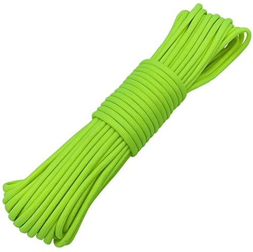 aufodara Parachute Cord 4mm Paracord Glow in The Dark 32 Strand Corda Nylon (15 e 30m) 9 Fili Centrali Corda