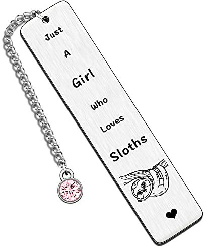 HULALA Faultier Lesezeichen Geschenke für Mädchen Geburtstag Weihnachten Geschenke Freund Faultier Liebhaber Just A Girl Who Loves Faultier