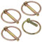 SKIR'CO (4 Stück) Klappsplinte aus verzinktem Stahl 7 mm, Klappsplinte, DIN 11023, Metallsplinte mit Ring