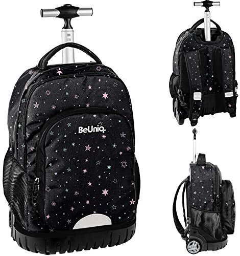 PASO BeUniq Wheelie Bag backpack Black Stars, black