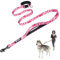 TSPRO Freihandleine Hund für Mittel bis Große Hunde, Verstellbar und Dauerhaft, mit Weichem Gepolstertem Griff und Metallschnalle (Camo Rosa)