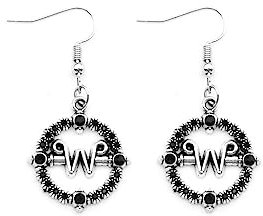 MayDee Wednesday Cosplay Ohrringe Figure Wednesday Fan Fiction W Symbol Ohrringe Gothic Lolita Stil Geschenke Für Frauen (A)
