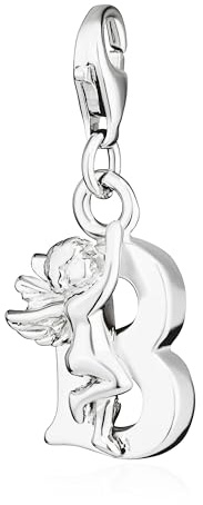 NKlaus Charm Anhänger Buchstabe Alphabet für Armband 925 Silber antik versilbert Alphabet-Anhänger für Armbänder oder Halsketten