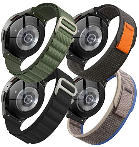 KADES Kompatibel für Samsung Galaxy Watch 7 armband,20mm Sport Nylonarmband für Galaxy Watch 6/5/4/FE 40mm 44mm,4 Packung