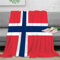 Strunt Flaggege von Norwegen Decke Fleecedecke,3D Nationale Flaggege Kaschmir-Gefühl Kuscheldecke Geeignet Für Kinder Erwachsene Bett Oder Sofa 50x60inch(127x152cm)