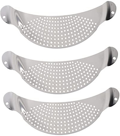 Ciieeo Colino in Acciaio Inossidabile Resistente 3 Pezzi Cestello Di Drenaggio Per Pentole E Padelle Per Uso in Cucina Manici in Argento