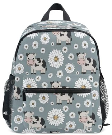 HMZXZ Kinder Kleinkind Mini Rucksack für Jungen Mädchen Niedlich Kühe Komomimiles Kinder- Rucksäcke Tier Blume Schule Tasche with Name Brand