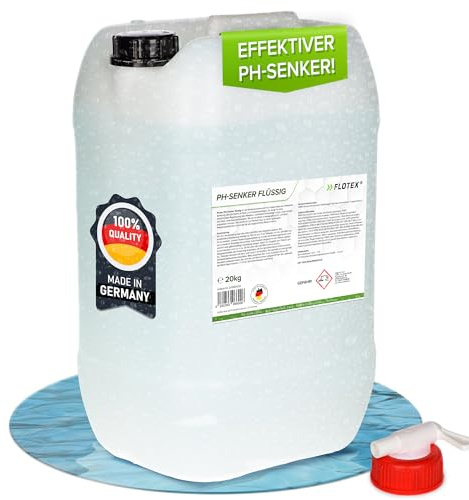 FLOTEX® - pH Minus liquide professionnel 20 kg dans un bidon de stockage | Réducteur de pH liquide très efficace pour piscines et jacuzzis | Régulation optimale du pH | Équilibre de l'eau