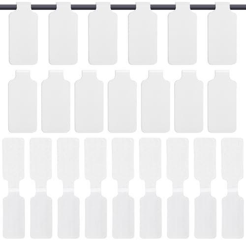 50 Pack Self-Adhesive Cable Labels, Nylon Writable Cord Tags, Paste Wire Labels, Reusable White Cable Tags, Waterproof Wire Tags, Wire Tags Markers for Electronics Computers Cable Management