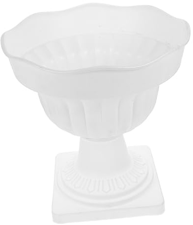 KITANDOVE 1 Pc Pot de Fleur Jardiniere Plastique Pot Fleur Plastique jardinière urne Blanche conteneur pour Plante de Guidage Routier Accessoire de Mariage Décoration de fête de Mariage