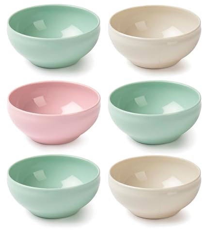 Acan Tradineur - Pack de 6 Cuencos Modelo Stilo - Capacidad 400 ML - Fabricado en Plástico -Ideal Tanto para la hostelería como el hogar - Ø 12 x 5,5 cm - Color Aleatorio