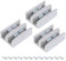 Sourcing Map Lot de 3 guides de bas de porte de douche coulissante, 47 mm de largeur, gris