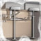 QSPNVFB Ajustable Patas De Soporte para Fregadero Acero Inoxidable, Barras De Soporte para Lavabo Bajo Encimera, Varilla De Soporte para Lavabo Sin Taladros(H 35-45cm(13.8-17.7))