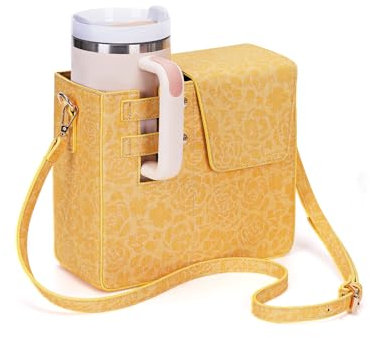 Orgonite Portable Shoulder Bag for Stanley Sports Shoulder Bags, Stanley Cup Bag Water Bottles Carry Bag for Stanley Cup Accessories, C02 Yellow