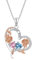 LOVANS Silber 925 Halskette Damen Herz Kette mit Rose Blume, Anhänger Herzkette Echt Silberkette Schmuck Muttertag Geburtstag Hochzeitstag Geschenke für Sie Frauen Ehefrau Freundin Mama