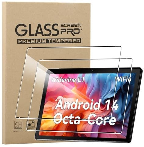 KZIOACSH Screen Protector for Freeski 10 Inch Tablet Android 14/Freeski Tablet FSKA1000 10.1 Inch, 2 Pack Ultra Clear Anti-Scratch 9H Hardness Touch Sensitive Anti-Fingerprint Anti-Oil Tempered Glass