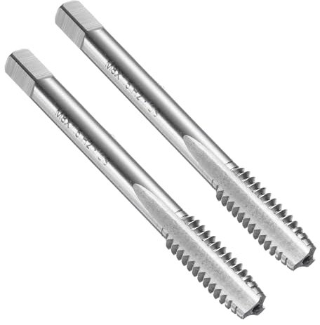 QUARKZMAN 2 Stück Metric Gewindebohrer, M8 x 1,5 HSS Gewindeschneider, Rechtsgewinde