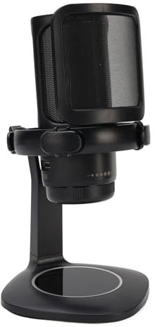 Gaming USB Microfon Cardioid Desktop RGB MIC -Kondensator mit Filter für Streaming -Podcasting -Gaming -Setup und Videokonferenzen