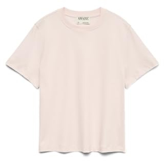 VERO MODA Damen Awnaima Ss O-Neck T-Shirt Noos, Primrose Pink, Small