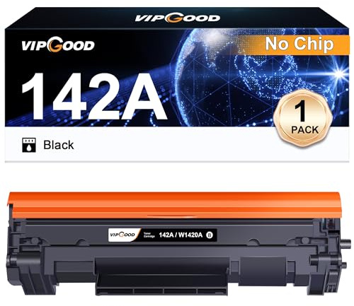 VIPGOOD 142A Toner kompatibel mit HP 142A 142X W1420A W1420X Tonerkartuschen für LaserJet Pro M110w M110 M110we MFP M140w M140 M140we M139we M139w M139 (1 Schwarz, ohne Chip)