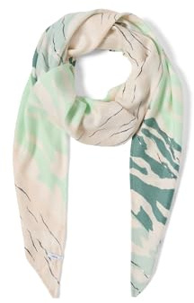 CECIL Damen 5706504 Tuch mit Folienprint, Jewel Green, Regular