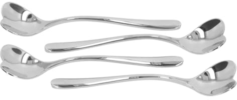 Aoresac Cuchara de café de Acero Inoxidable, Cuchara de Azúcar de Azúcar de té en Forma de Corazón en Forma de Corazón para Cafetería, con Ergonómico y Superficie Brillante, Tamaño