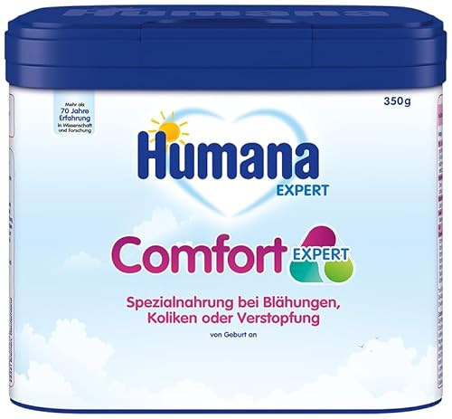 Humana Comfort – Spezialnahrung von Geburt an, Zum Diät Management, Bei Koliken, Blähungen & Verstopfungen, Palmöl, Milchpulver, 1x 350 g