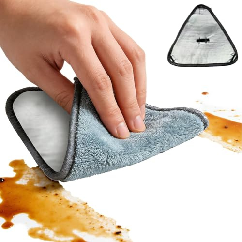 Raixihu Cabezal Triangular para Fregona,10 Recambios de Paño Triangular para Barrer - Repuesto para Mopa de Limpieza Fácil,para Suelos de Madera, Parquet, Baño, Cocina, Salón, Dormitorio,