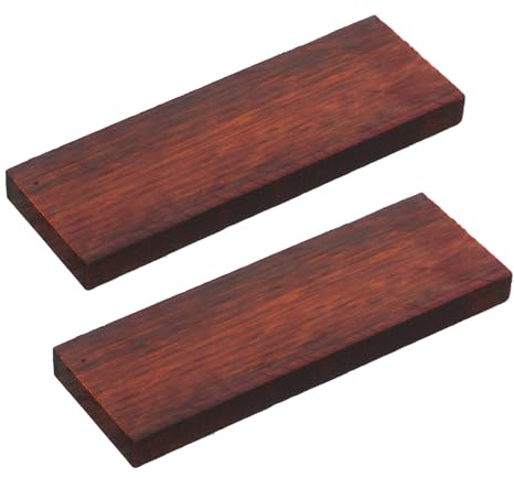 SHINEOFI 2pcs Black Sandalwood for Handles in Solid Wood Material for Knife Handle Making and DIY Crafting Projects