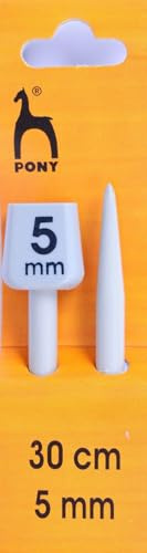 Pony Knitting Needles 5 mm x 30 cm, Grey (Package may vary)