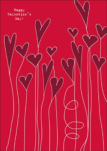 Kartenkaufrausch Romantische Valentinstag Klappkarte mit fliegenden Herzballons für Verliebte • auch zum direkt Versenden • schöne Glückwunsch Grußkarte mit Umschlag, hochwertig und schön